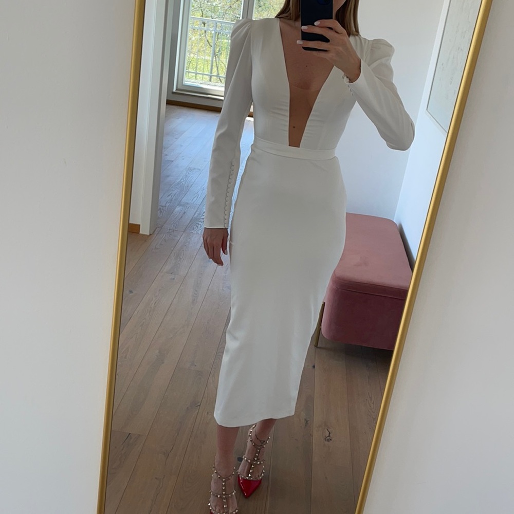 New bridal dress, perfect for engagement party, bachelorette or rehearsal dinner